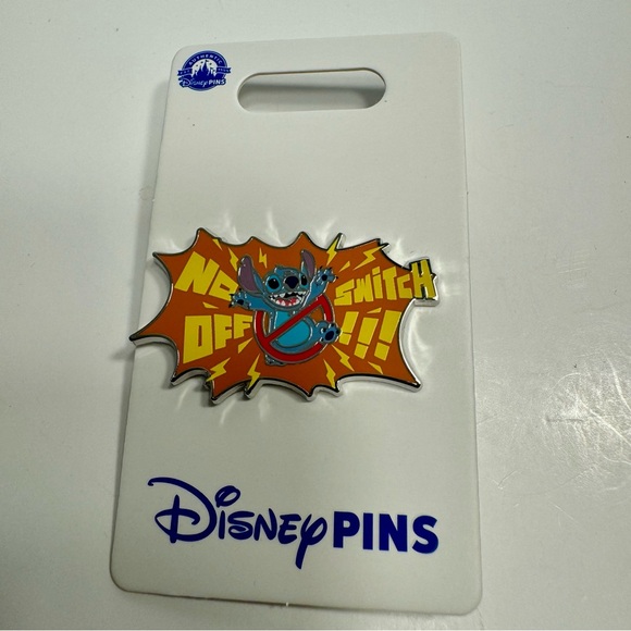 Disney Parks Pin Lilo & Stitch "No Off Switch!" Stitch Trading Pin - Picture 1 of 5